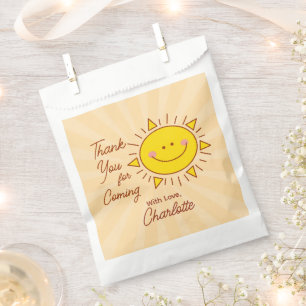 Kleine Sonshine Babydusche Danke, dass ihr gekomme Geschenktütchen