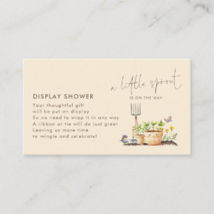 Kleine Sprout Display Babydusche Begleitkarte