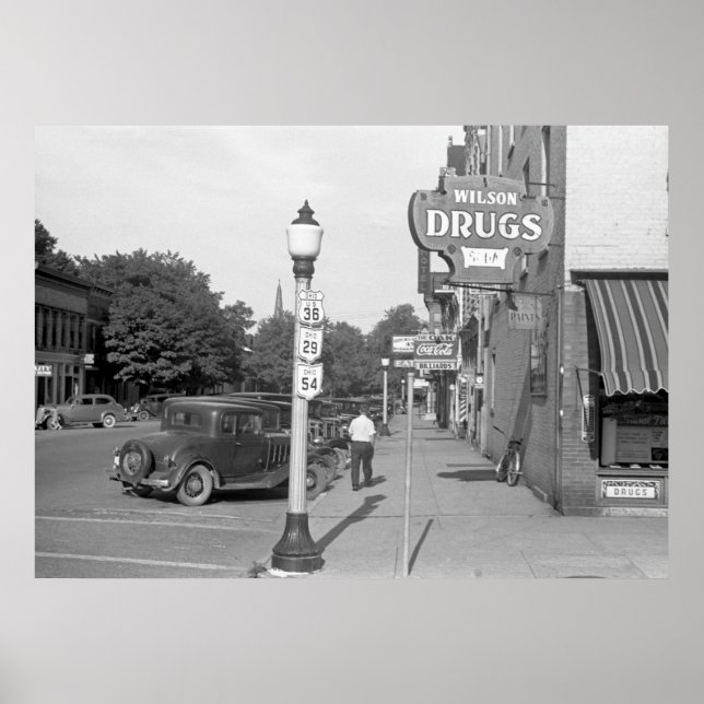 Kleine Stadt Einsamkeit, 30er Poster (Vorne)