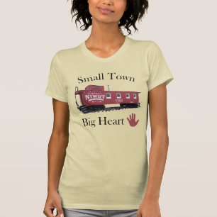 Kleine Stadt Großes Herz - T - Shirt der Frau