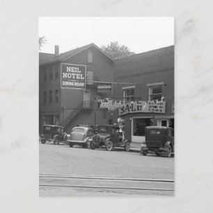 Kleine Stadt Ohio, 1930er Jahre Postkarte
