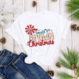 Kleine Stadt Weihnachten Windmühle Weihnachten Fra T-Shirt