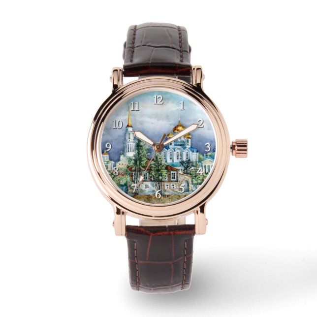Kleine Stadt Zadonsk Armbanduhr (Vorderseite)