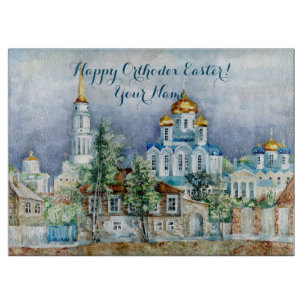 Kleine Stadt Zadonsk Schneidebrett