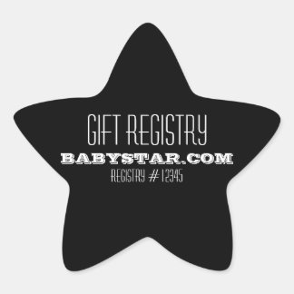 KLEINE STAR BABY SHOWER REGISTRIERUNGSSCHALTER  Stern-Aufkleber