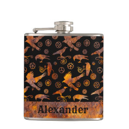 Kleine Steampunken, farbenfrohe, rostfreie Gänge u Flachmann