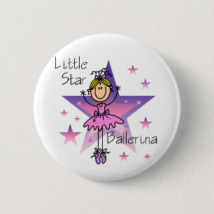 Kleine Stern-Ballerina - Blondes Haar Button
