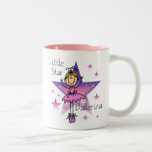 Kleine Stern-Ballerina - Blondes Haar Zweifarbige Tasse