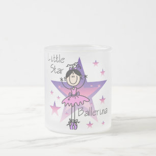 Kleine Stern-Ballerina-Schwarze Haare Mattglastasse