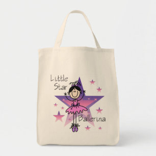 Kleine Stern-Ballerina-schwarze Haare Tragetasche