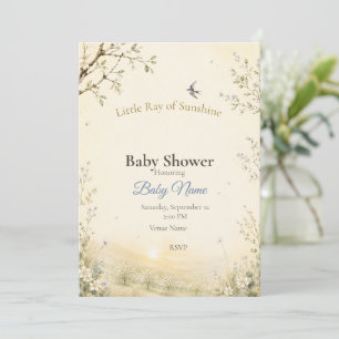Kleine Strahl des Sonnenscheins Baby-Junge-Shower- Einladung