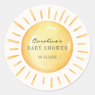Kleine Strahl des Sonnenscheins-Baby-Party Runder Aufkleber