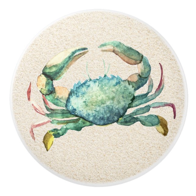 Kleine Strandkrabbe-Keramiken Keramikknauf (Vorderseite)