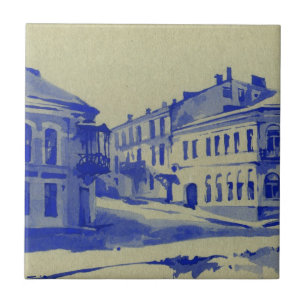 Kleine Straßen in der alten Stadt Fliese