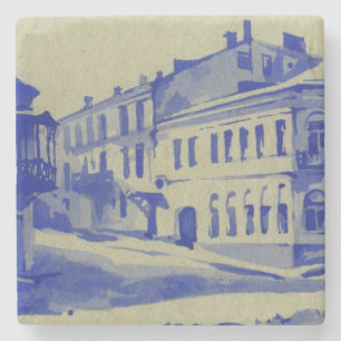 Kleine Straßen in der alten Stadt Steinuntersetzer