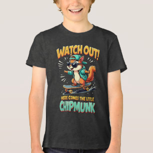 🐿️Kleine Streifenhörnchen-Kinder Süßes Cartoon-Ti Tri-Blend Shirt