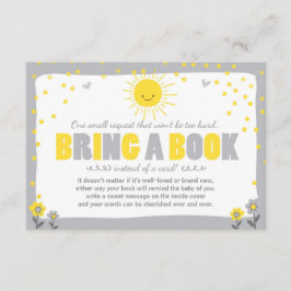 Kleine Sunshine Baby Dusche bringen ein Buch Neutr Einladung