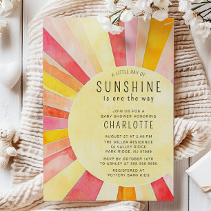 Kleine Sunshine Baby Dusche Einladung