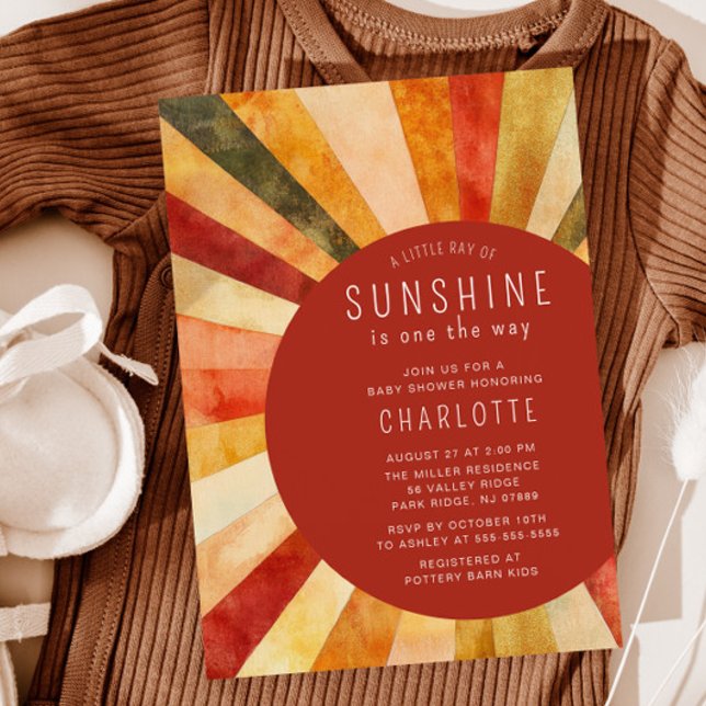 Kleine Sunshine Baby Dusche Einladung (Von Creator hochgeladen)