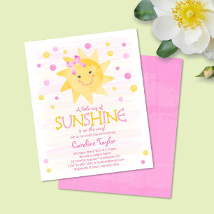 Kleine Sunshine Budget Kinderdusche Einladung