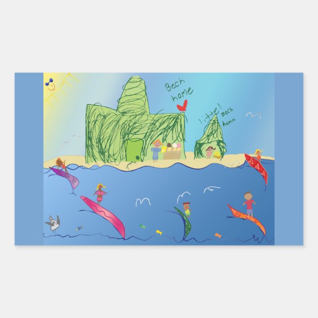 Kleine Surfer Sticker (Vorderseite)