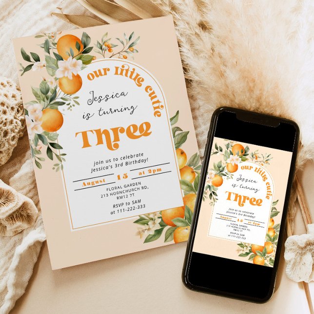 Kleine Süsse 3. Geburtstag Party Einladung (Von Creator hochgeladen)