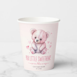Kleine süße Aquarell Babydusche Pappbecher