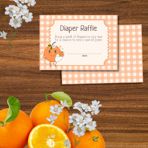 Kleine Süsse Auf dem Weg Niedliches Orange Diaper  Begleitkarte
