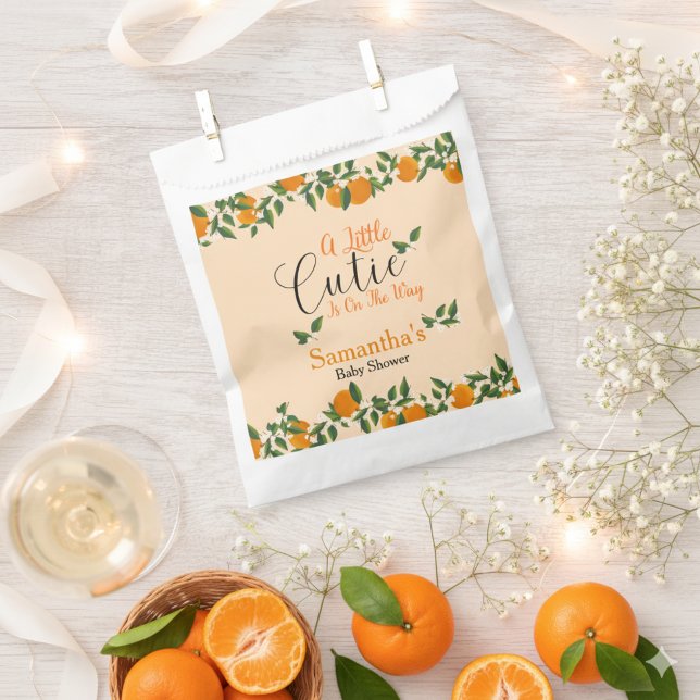 Kleine Süsse auf dem Weg zur Clementine Baby-Dusch Geschenktütchen (Von Creator hochgeladen)