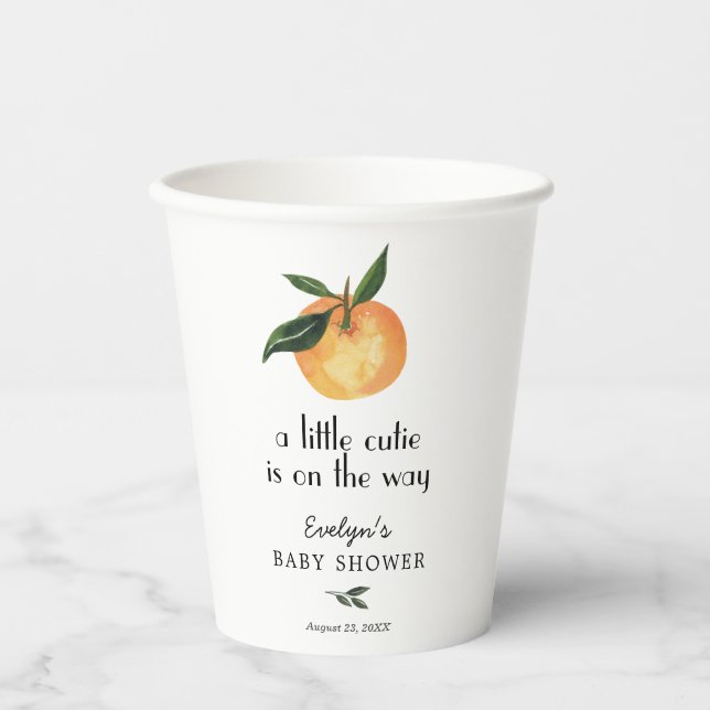 Kleine Süsse auf den Way Baby Shower Paper Cups Pappbecher (Vorderseite)