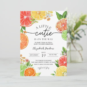 Kleine Süsse Baby Citrus Dusche Einladung