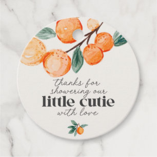 kleine Süsse Baby Dusche Orangenzitrus Gefallen Ta Geschenkanhänger