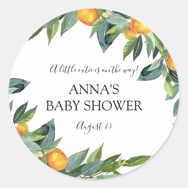 Kleine Süsse Baby Duwer Fevor Label Runder Aufkleber (Vorderseite)