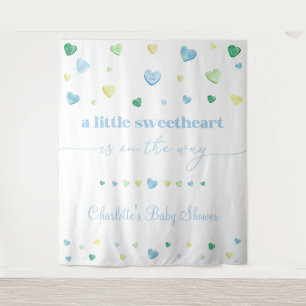 Kleine Süße-Baby-Party Konversationsherzen Wandteppich