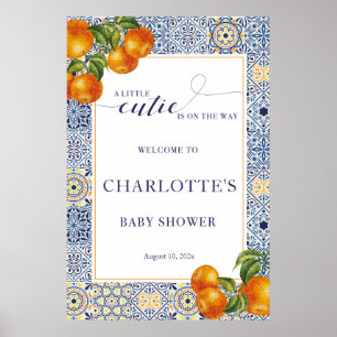 Kleine Süsse Babydusche Begrüßungsschild Poster