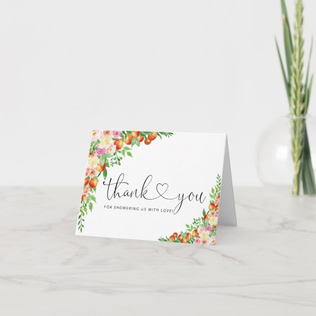 Kleine Süsse Babydusche Danke Karte (Vorderseite)