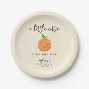 Kleine Süsse Babydusche Gelbe Clementine Pappteller