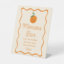 Kleine Süsse Babydusche Momosa Bar Sockelschild