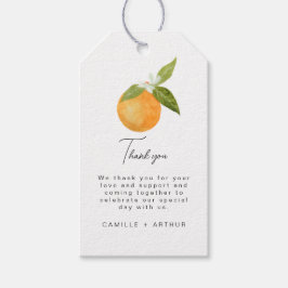 Kleine Süsse Babydusche Orangen Geschenkanhänger