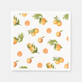 Kleine Süsse Babydusche Orangen Serviette