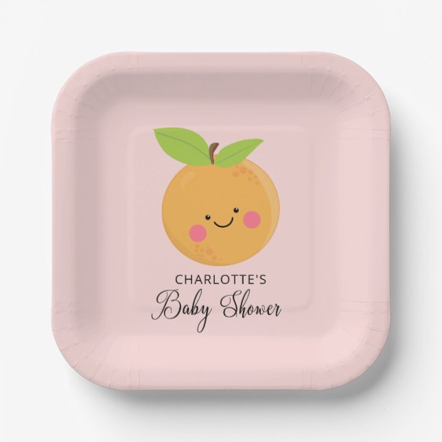 Kleine Süsse Babydusche Pappteller (Vorderseite)