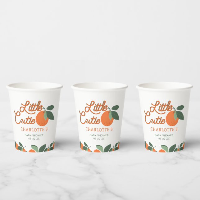 Kleine Süsse Babydusche Party Cups - Clementine C Pappbecher (Multi)