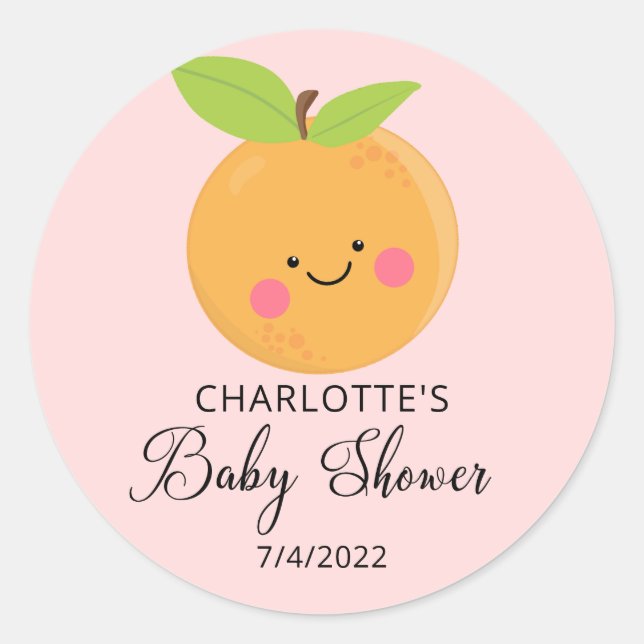 Kleine Süsse Babydusche Runder Aufkleber (Vorderseite)