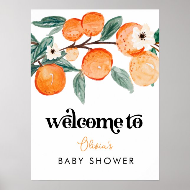 Kleine Süsse Babydusche Willkommenspender Poster (Vorne)