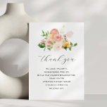 kleine Süsse Citrus Baby Dusche danke Karte<br><div class="desc">Baby Dusche danke Karte mit Drehbuch und rosa Blume,  Zitrusorangen. Text und Farben können personalisiert sein.</div>