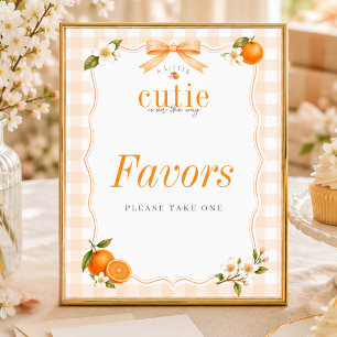 Kleine Süße Citrus-Baby-Party-Geschenke-Schild Poster