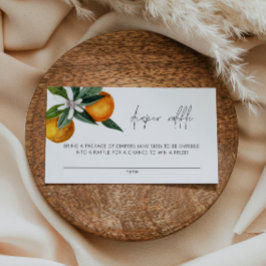 Kleine Süsse Citrus Babydusche Windelwaschkarte Platzkarte