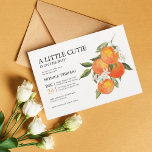 Kleine Süsse Citrus Botanical Modern Baby Dusche Einladung<br><div class="desc">Eine kleine Süsse ist unterwegs! Zitrus,  Mandarine oder Orange - ein perfektes Motiv für ein kleines niedliches Baby. Modernes,  minimalistisches Design mit Orangenbäumen und Grünpflanzen in Aquarellen. Karo aus der Erholung der Kollektion für passende Ballons,  Begrüßungsschilder,  Teller,  lustige Babyduschspiele und vieles mehr. Alles kann personalisiert sein.</div>