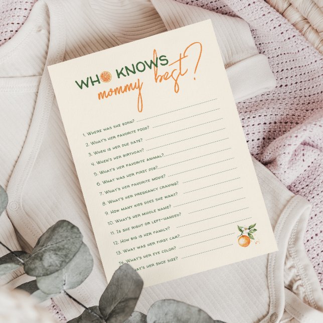 Kleine Süsse Citrus, die Mommy Best Card kennt Einladung (Von Creator hochgeladen)