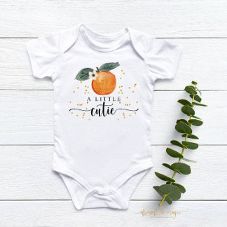 Kleine Süsse Citrus Mandarine Niedlich Fruit Baby Strampler